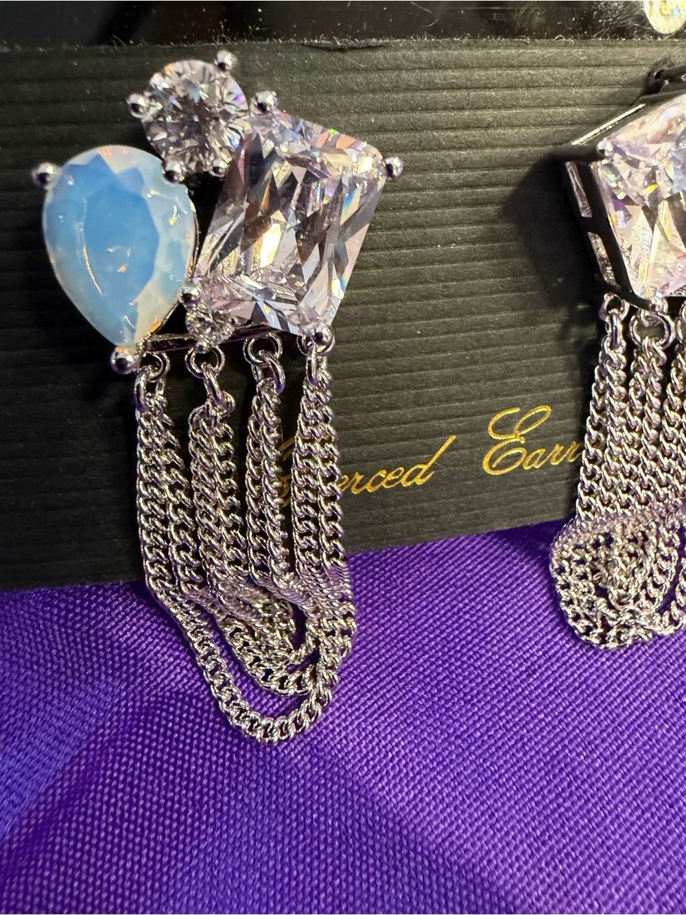 Park Lane Opal-Essence Earrings – Clear & Opal CZ – $153 Retail